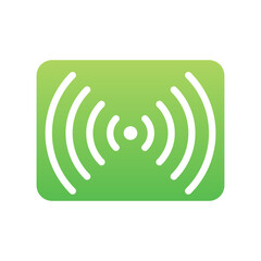Flat Gradient Icon signal,rfid,shapes and symbols,wifi signal,reception