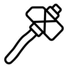 hammer line icon