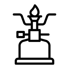 gas stove line icon