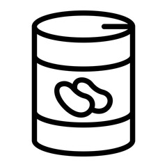 beans line icon