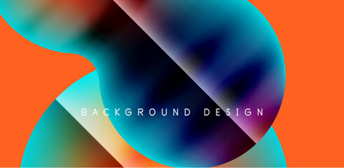 Colorful bubble abstract background with shadow effects. Minimalist geometric vector Illustration For Wallpaper, Banner, Background, Card, Book Illustration, landing page