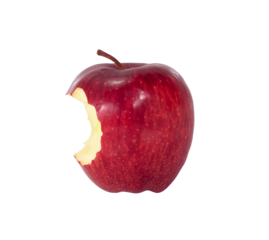 bitten apple isolated on transparent background.PNG file