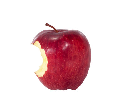 bitten apple isolated on transparent background.PNG file