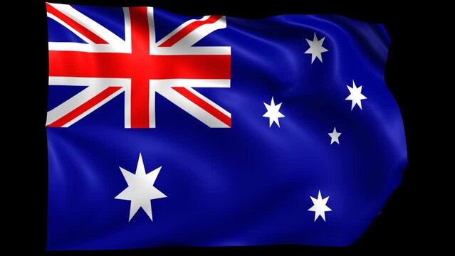 Flag Country Australia Background Loop
