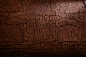 Elegance brown leather pattern. 
Generative AI.