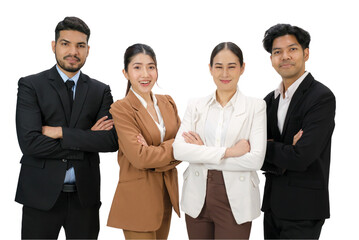 Business people isolated on white background