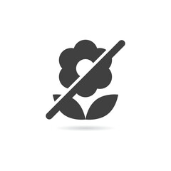 Vector Isolated No Flower Icon