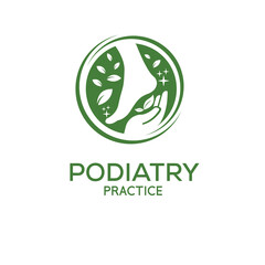 podiatry food care logo vector