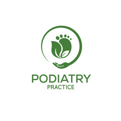 podiatry food care logo vector