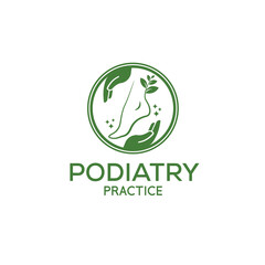 podiatry food care logo vector