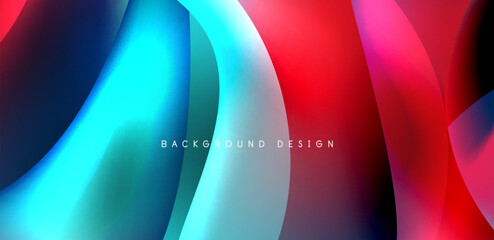 Fluid color liquid 3d elements abstract background