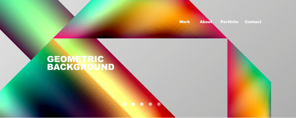 Minimalist geometric abstract background with fluid gradients. Vector Illustration For Wallpaper, Banner, Background, Card, Book Illustration, landing page