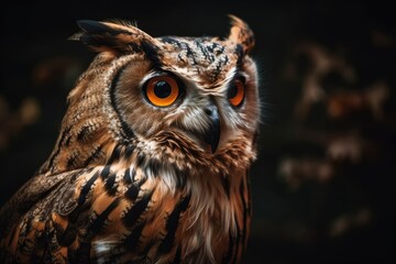 the photograph of a lovely owl. Generative AI