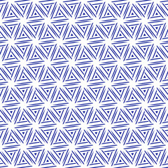 Abstract seamless vector ornamental pattern for fabric in indigo color.
