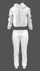Women’s Tracksuit: Cropped Hoodie and pants