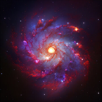A starburst galaxy with a high rate of star, Generative AI