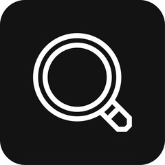 Search Business icon with black filled line style. find, glass, look, zoom, exploration, research, tool. Vector illustration