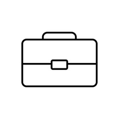 Work bag Business icon with black outline style. case, suitcase, briefcase, office, document, baggage, professional. Vector illustration