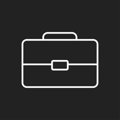 Work bag Business icon with black filled line style. case, suitcase, briefcase, office, document, baggage, professional. Vector illustration