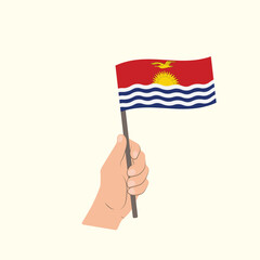 Flag of Kiribati, Hand Holding flag