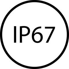 IP67 ip67 standard waterproof icon for graphic design, logo, website, social media, mobile app, UI