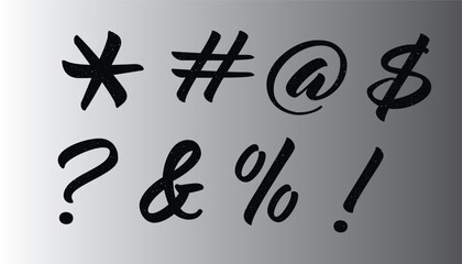 Signs & Symbols List, Punctuation marks, Keyboard symbols