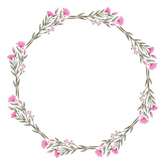 Floral wreath watercolor