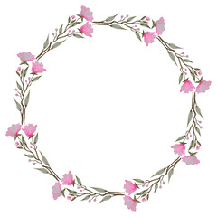 Floral wreath watercolor
