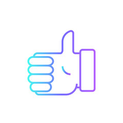 Like Business icon with blue duotone style. social, network, ok, finger, good, thumb, love. Vector illustration