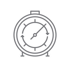 Timer Business icon with black outline style. time, clock, watch, stopwatch, speed, hour, alarm. Vector illustration