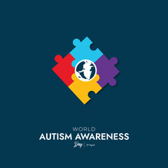 Fototapeta premium World Autism Awareness Day Social Media Post