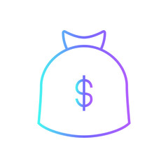 Money Business icon with blue duotone style. cash, payment, finance, dollar, coin, investment, pay. Vector illustration