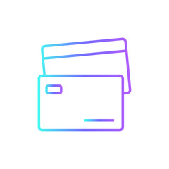 Credit card Business icon with blue duotone style. bank, finance, money, pay, debit, buy, payment. Vector illustration