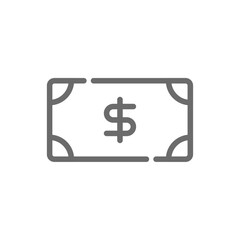 Obraz premium Money Business icon with black outline style. cash, payment, finance, dollar, coin, investment, pay. Vector illustration