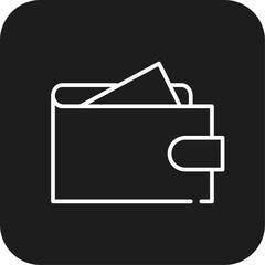 Wallet Business icon with black filled line style. money, payment, cash, financial, pay, economy, atm. Vector illustration