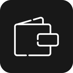 Wallet Business icon with black filled line style. money, payment, cash, financial, pay, economy, atm. Vector illustration
