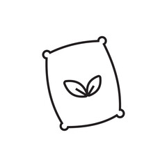 Compost Eco friendly icon with black outline style. compost, recycle, nature, ecological, leaf, compostable, natural. Vector illustration