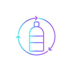 Recycle Eco friendly icon with blue duotone style. environment, ecology, recycling, organic, nature, reuse, protection. Vector illustration