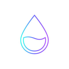 Mineral water Eco friendly icon with blue duotone style. money. Vector illustration