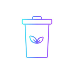Rubbish bin Eco friendly icon with blue duotone style. trash, waste, recycle, recycling, environment, basket, reuse. Vector illustration