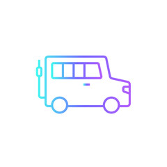 Car Eco friendly icon with blue duotone style. environment, power, friendly, solar, electricity, organic, sustainable. Vector illustration