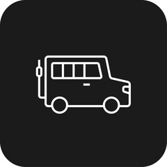 Car Eco friendly icon with black filled line style. environment, power, friendly, solar, electricity, organic, sustainable. Vector illustration