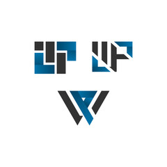 logo set of letter wp for development
