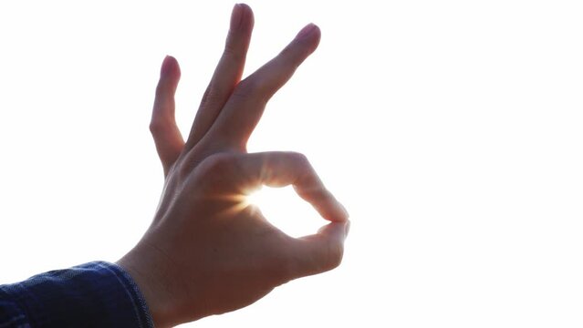 hand showing ok