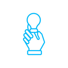 Idea teamwork and Management icon with blue outline style. teamwork, business, work, office, management, group, people. Vector Illustration