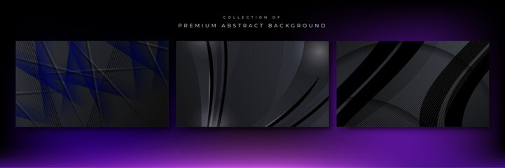 Vector abstract black geometric shapes background