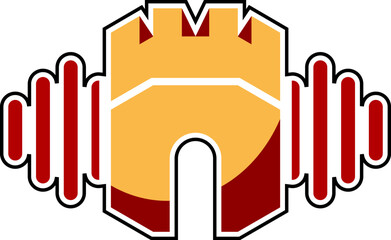 Sound wave with fortress inside