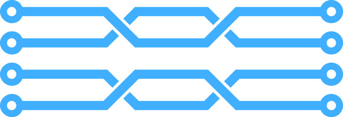 Symmetric blue circuit with simple detail