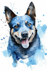 portrait of a Blue Heeler dog