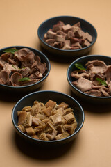 Traditional khash soup with snacks